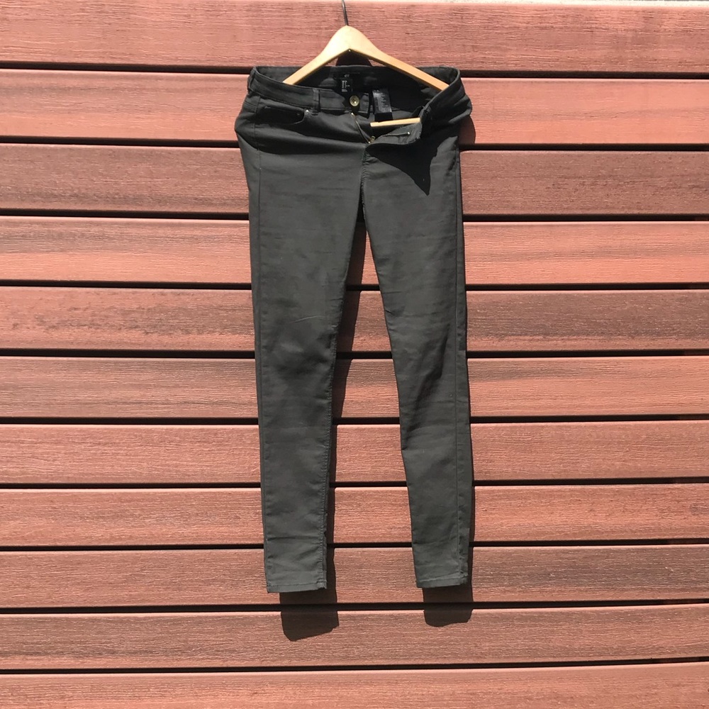 H&M skinny jeans, greenish grey